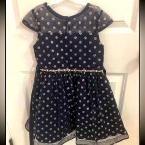 Girl’s sparkle dot holiday dress size 5